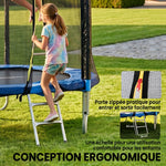 Trampoline d'extérieur avec filet de sécurité Ø180 cm pour enfants et adultes
