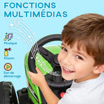 Tracteur électrique avec remorque amovible, pour enfants de 3 à 6 ans avec télécommande MP3 musique affichage lumières