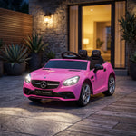 Voiture électrique enfants licence Mercedes SLC 300 12V V. Max. 5 Km/h effets sonores lumineux télécommande rose