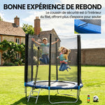Trampoline d'extérieur avec filet de sécurité Ø180 cm pour enfants et adultes