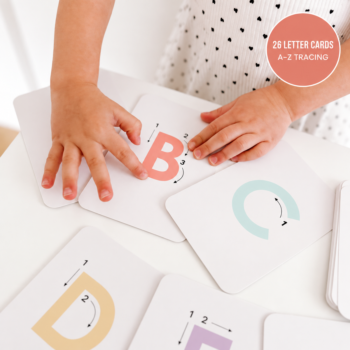 Alphabet Letter Tracing Flash Cards for Preschoolers | A–Z